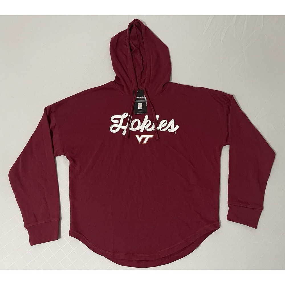 NWT Virginia Tech‎ Men's M Captivating Pullover Hoodie Spellout Maroon